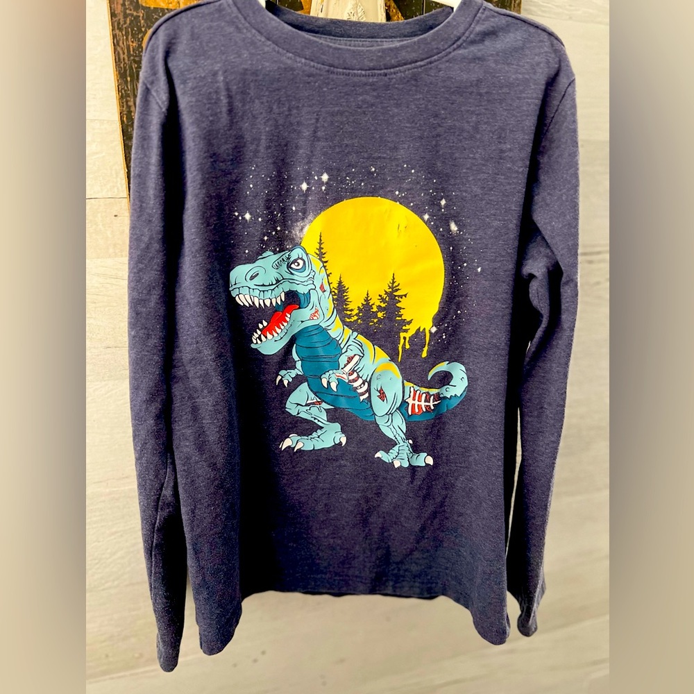 Cat & Jack Blue Halloween Dinosaur Graphic